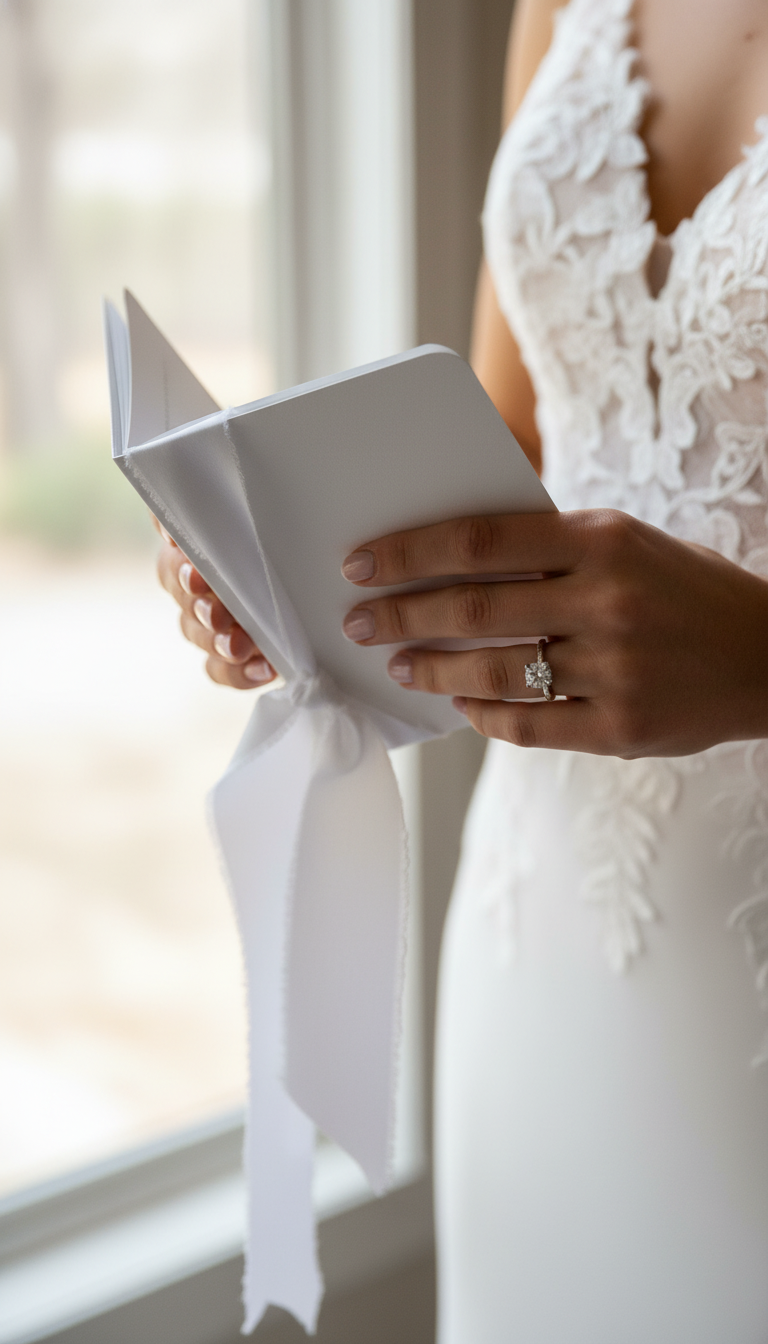 Wedding Vow Books Set of 2, Minimalist Ceremony Keepsake