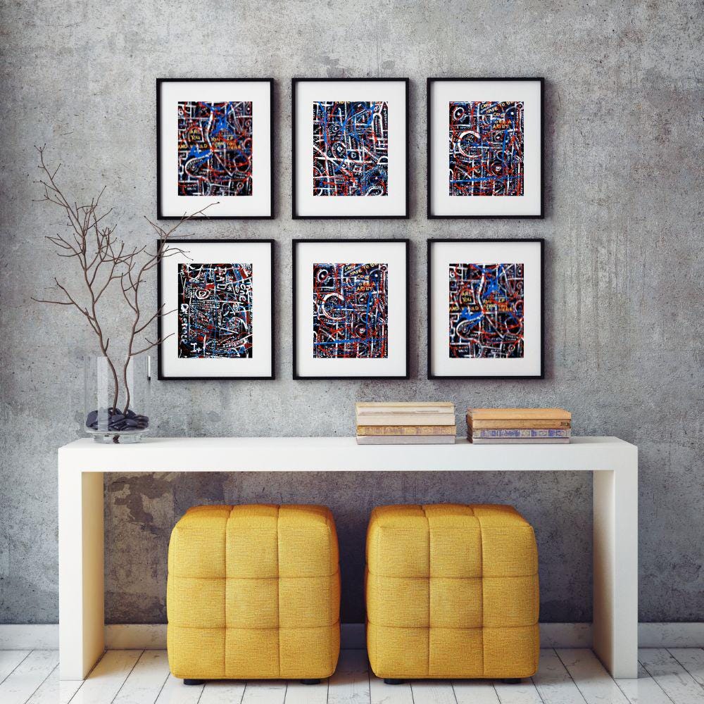 Abstract Graffiti Art Print: Urban Street Style 8 x 10 printed and shipped