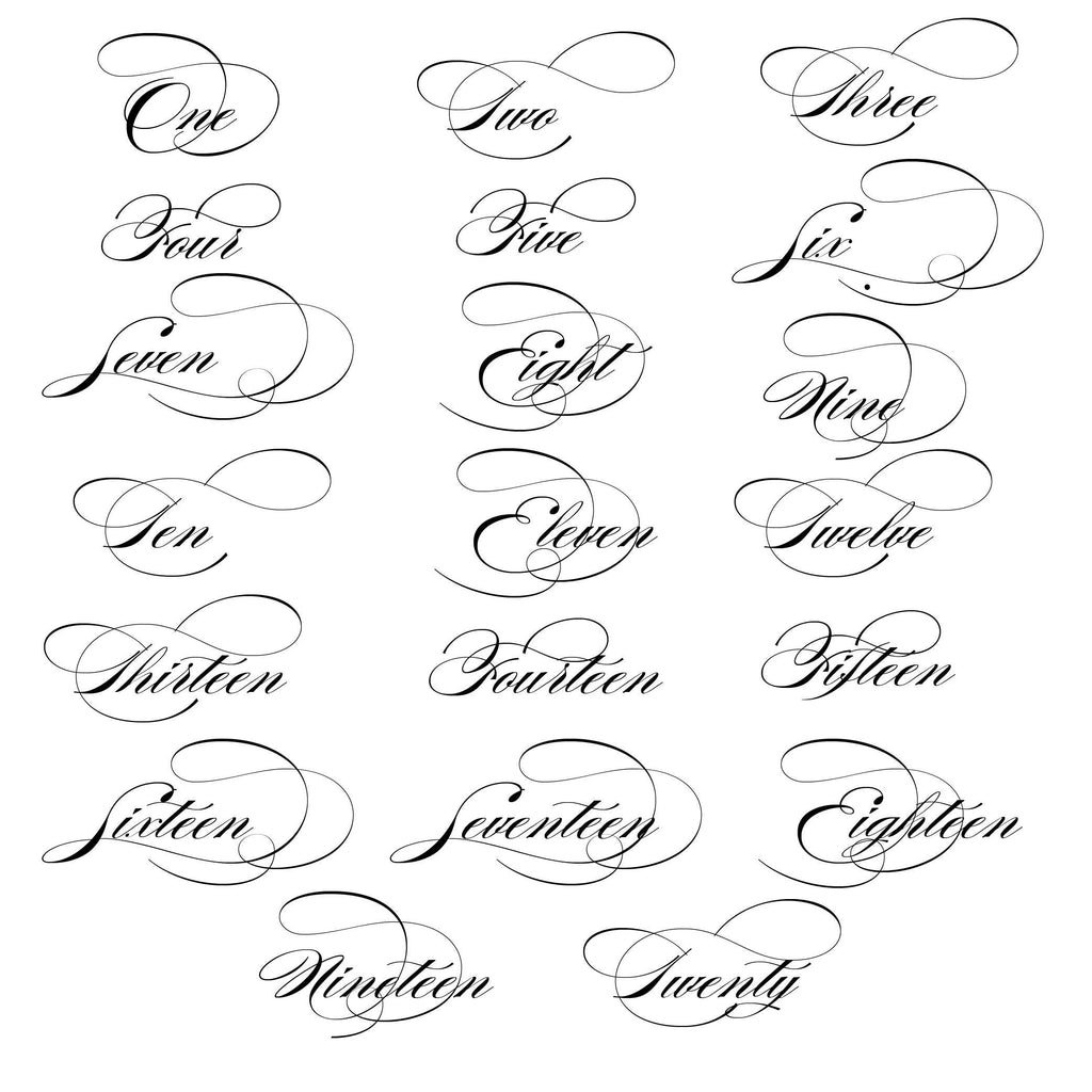 Elegant Wedding Table Numbers