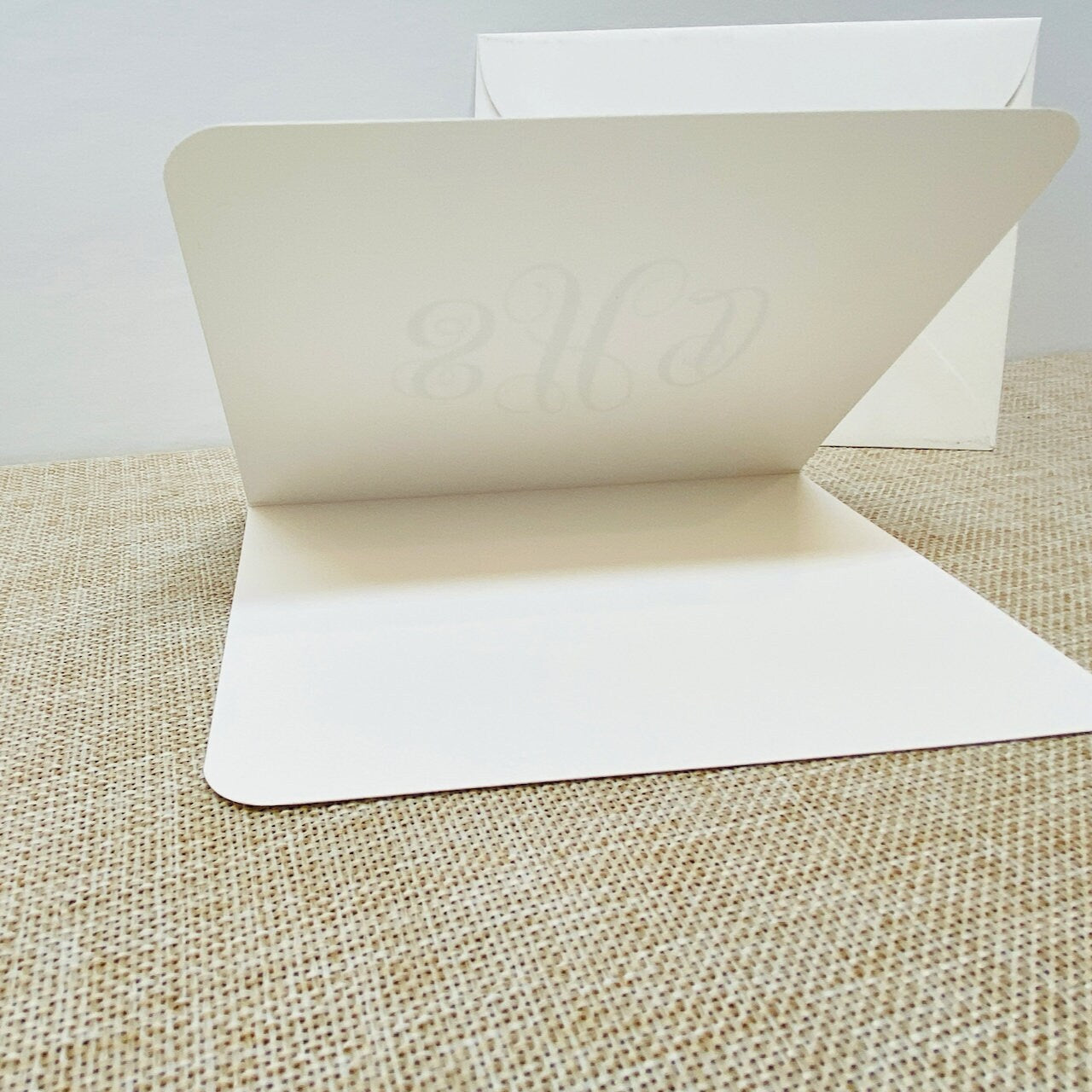 Monogram Folded Notecards, Personalized Notecards