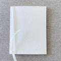 Embossed Ivory Wedding Vow Books - Set of 2 Minimalist Keepsakes