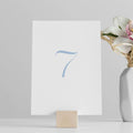 Wedding Table Numbers 1- 20, Dusty Blue, 4 x 6