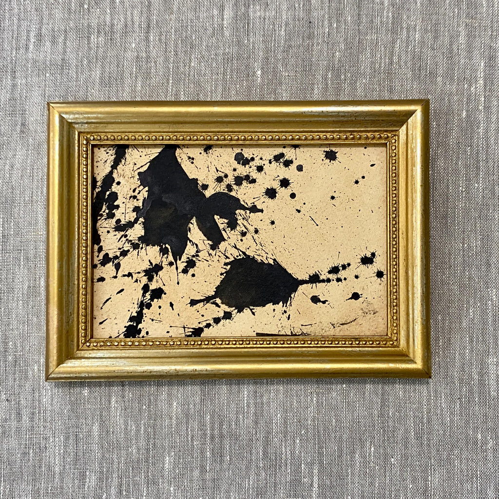 Modern Abstract Painting in Vintage Gold Frame