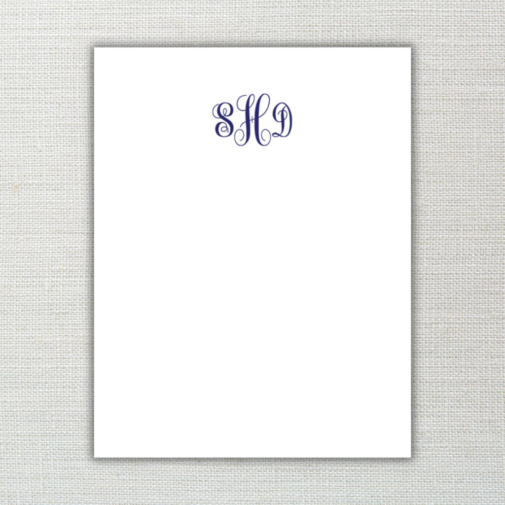 Monogram Personalized Jotter Cards, Set of 12