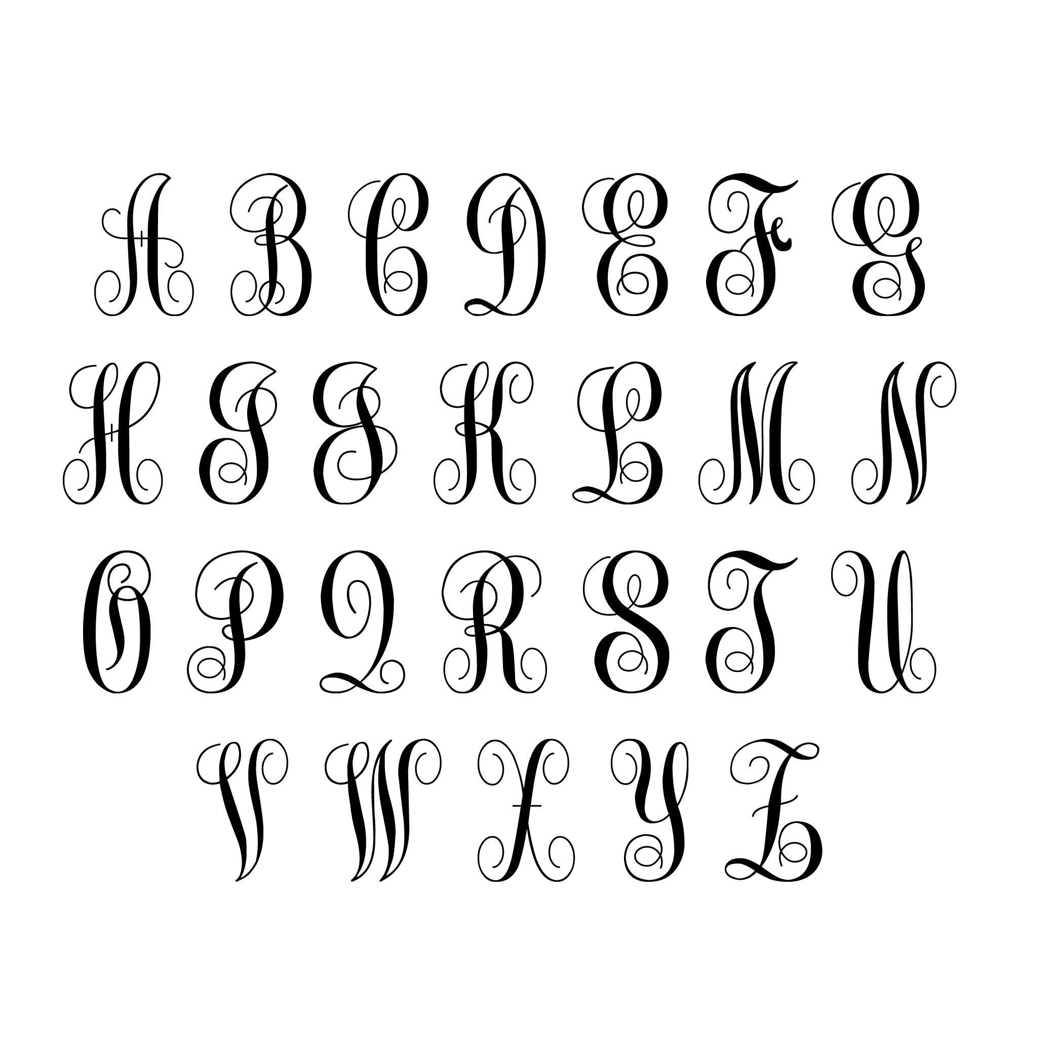 Navy Blue Monogram Note Cards with envelopes, Set of 12