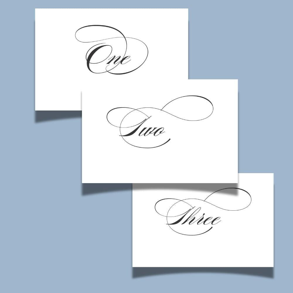 Elegant Wedding Table Numbers