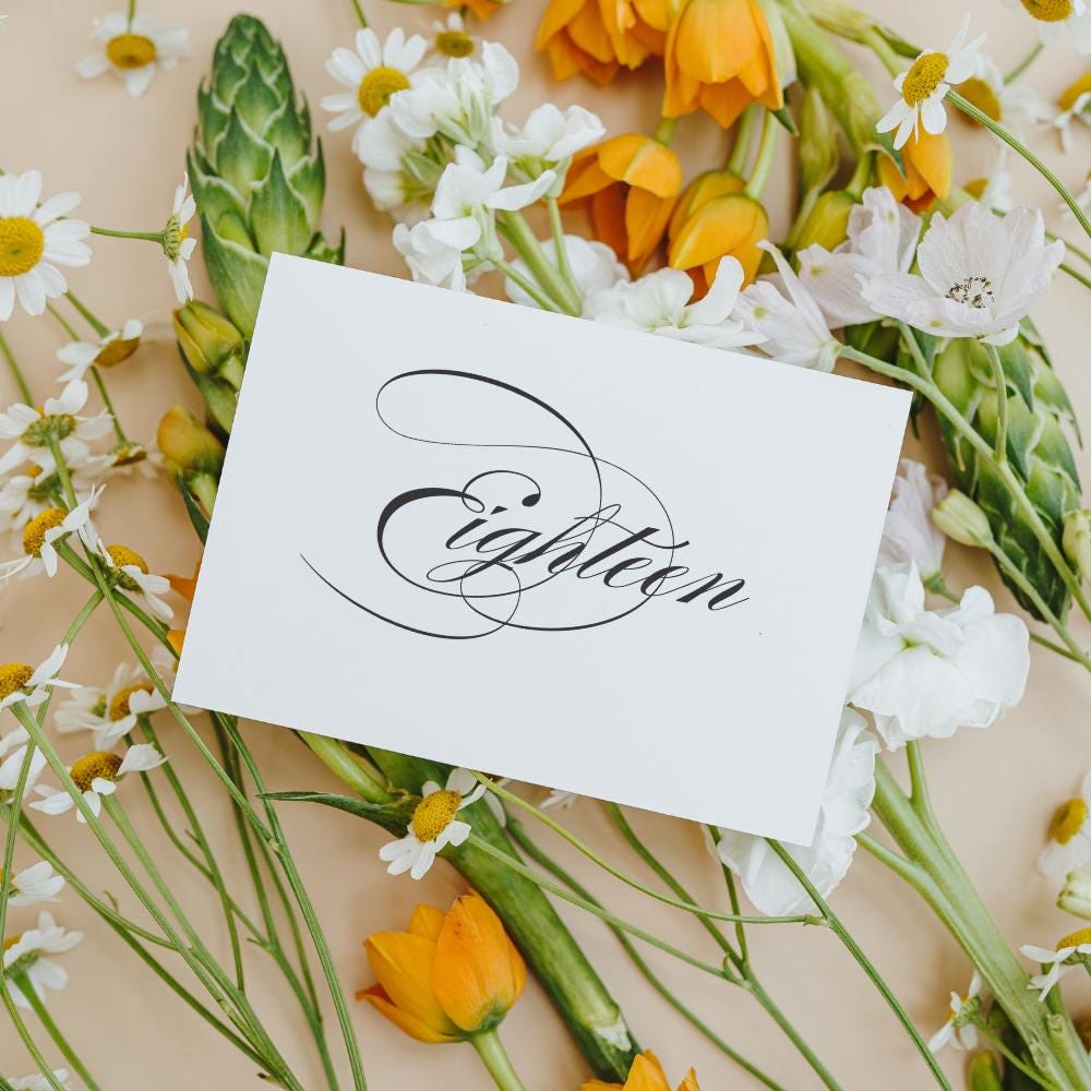 Elegant Wedding Table Numbers