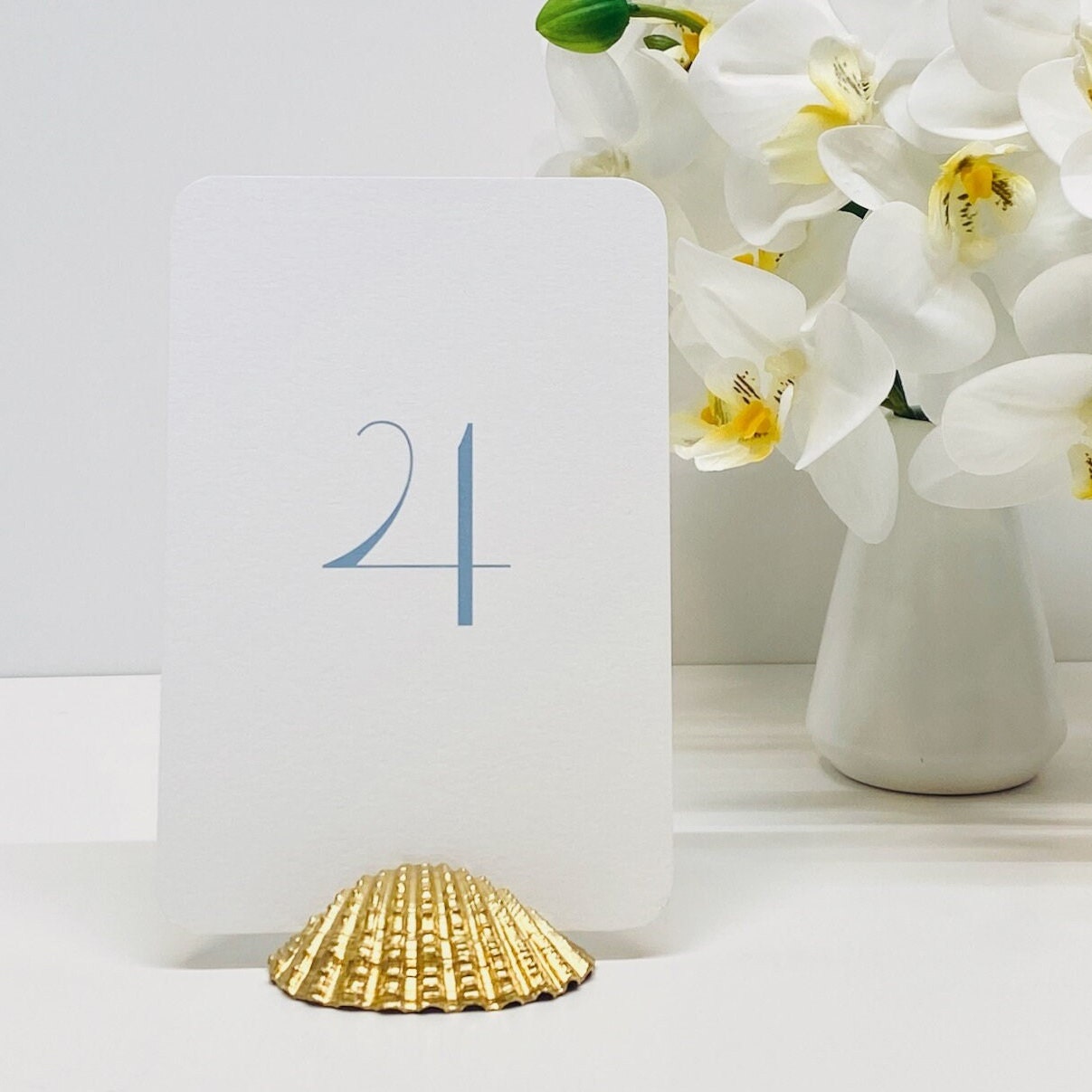 Wedding Table Numbers 1- 20, Dusty Blue, 4 x 6