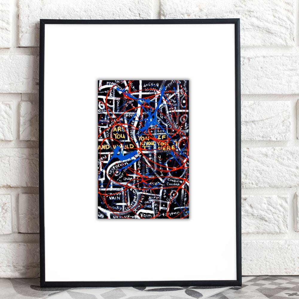 Abstract Graffiti Art Print: Urban Street Style 8 x 10 printed and shipped