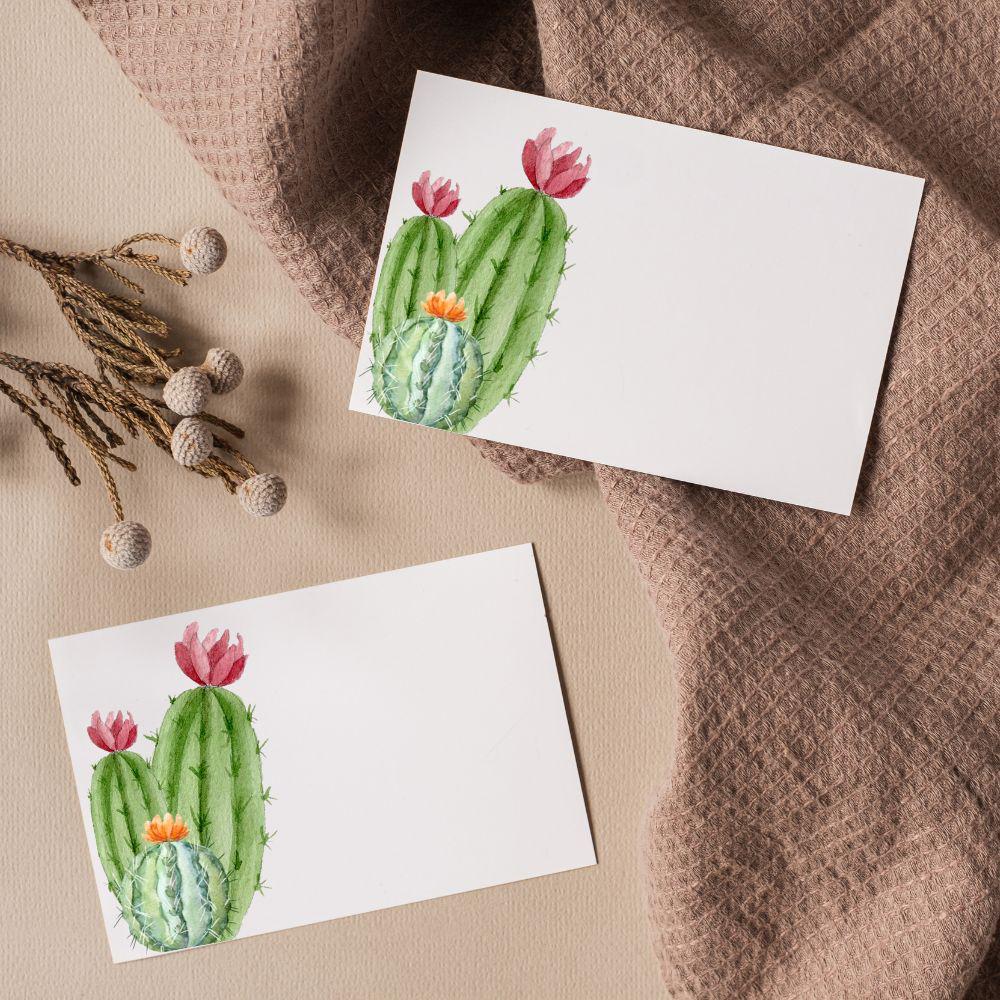 Mini Note Cards, Cactus - Mini Note Cards, Whimsical Place Cards, Set of 20