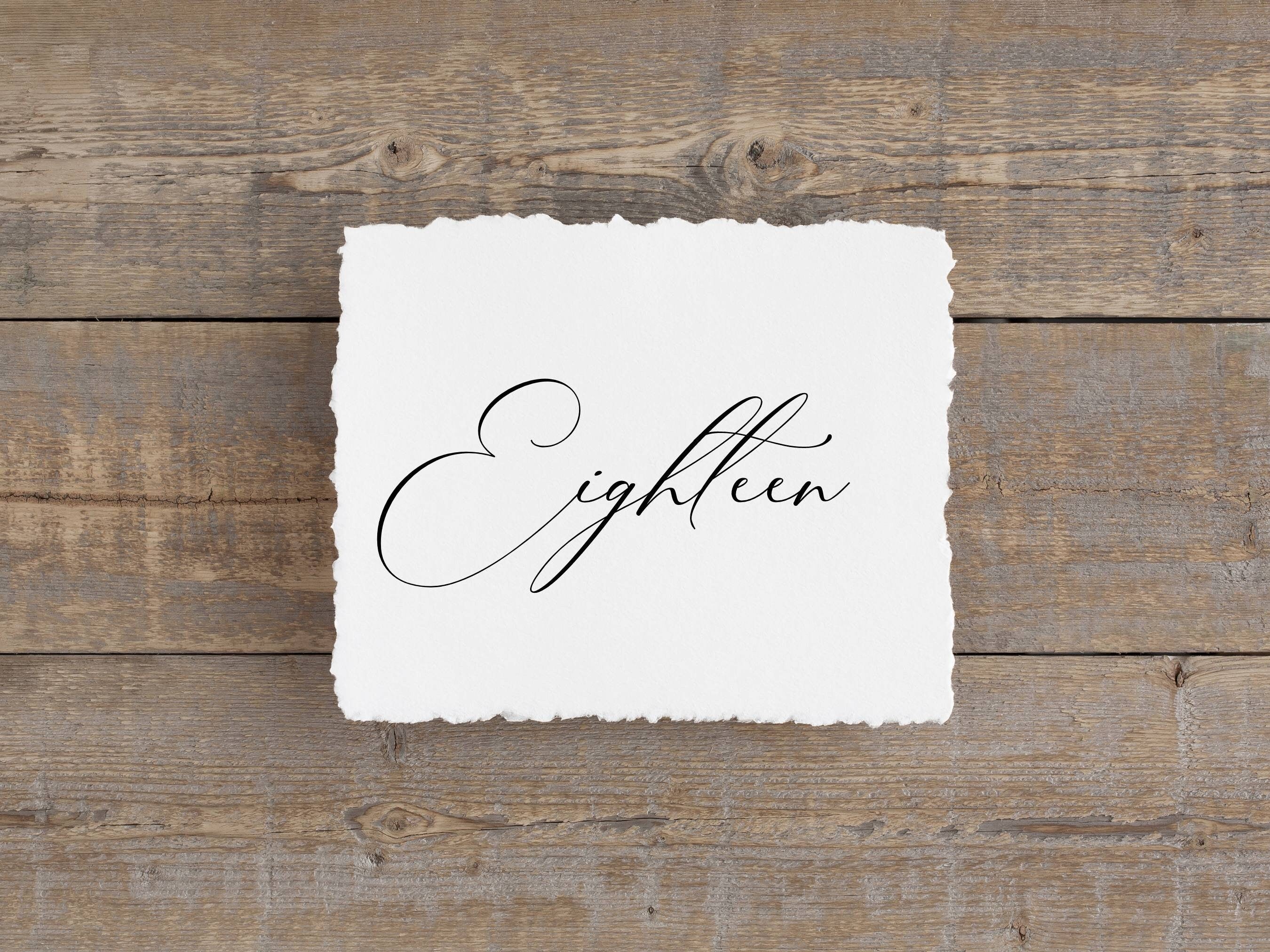 Deckle Edge Wedding Table Numbers
