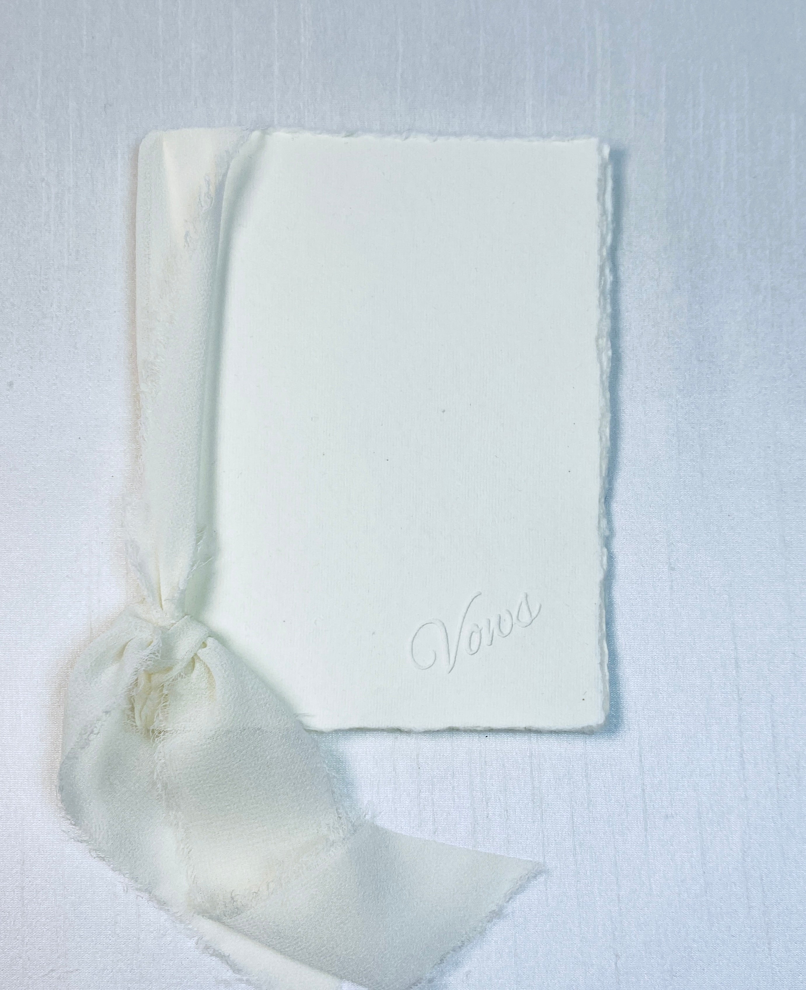 Ivory Wedding Vow Books with Deckle Edges – Set of 2 | Handmade Ceremony Keepsake Journals