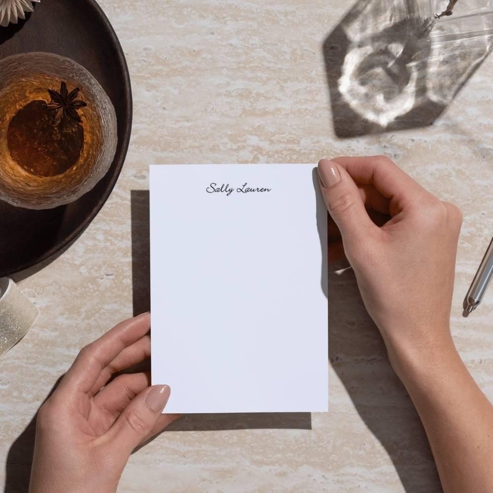Personalized Jotter Cards, 3 x 5 Jotter Card, Set of 12