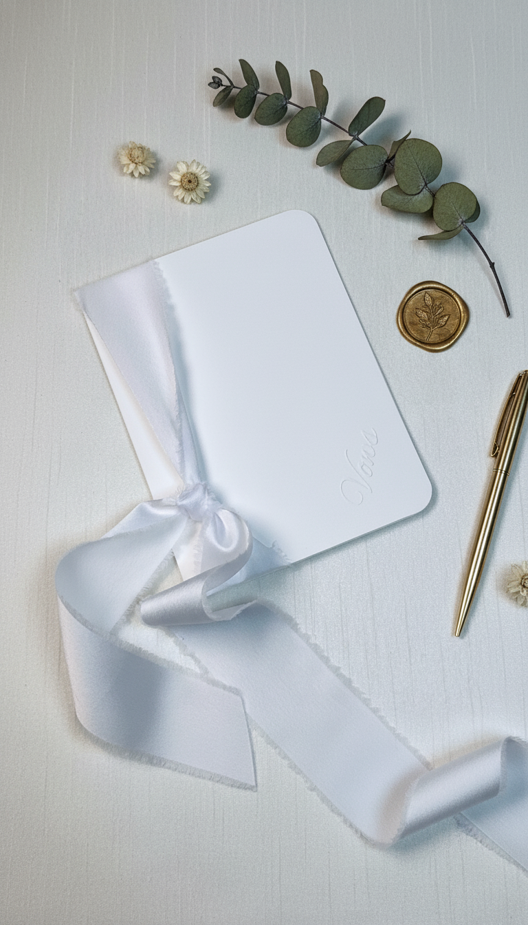 Wedding Vow Books Set of 2, Minimalist Ceremony Keepsake