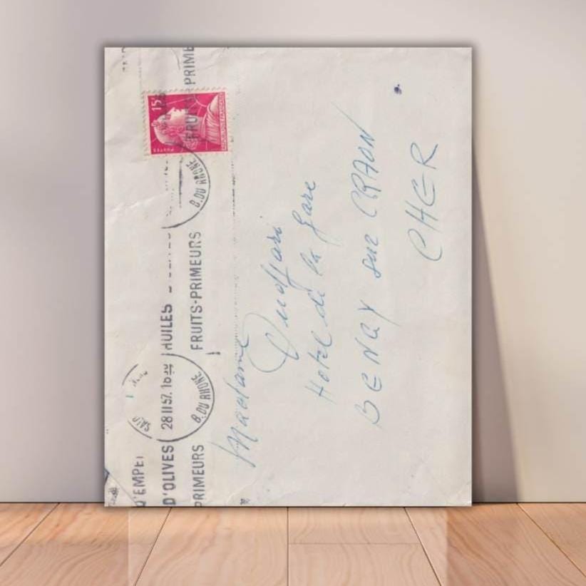 Vintage French Envelope Print: Paris Ephemera Wall Art * x 10