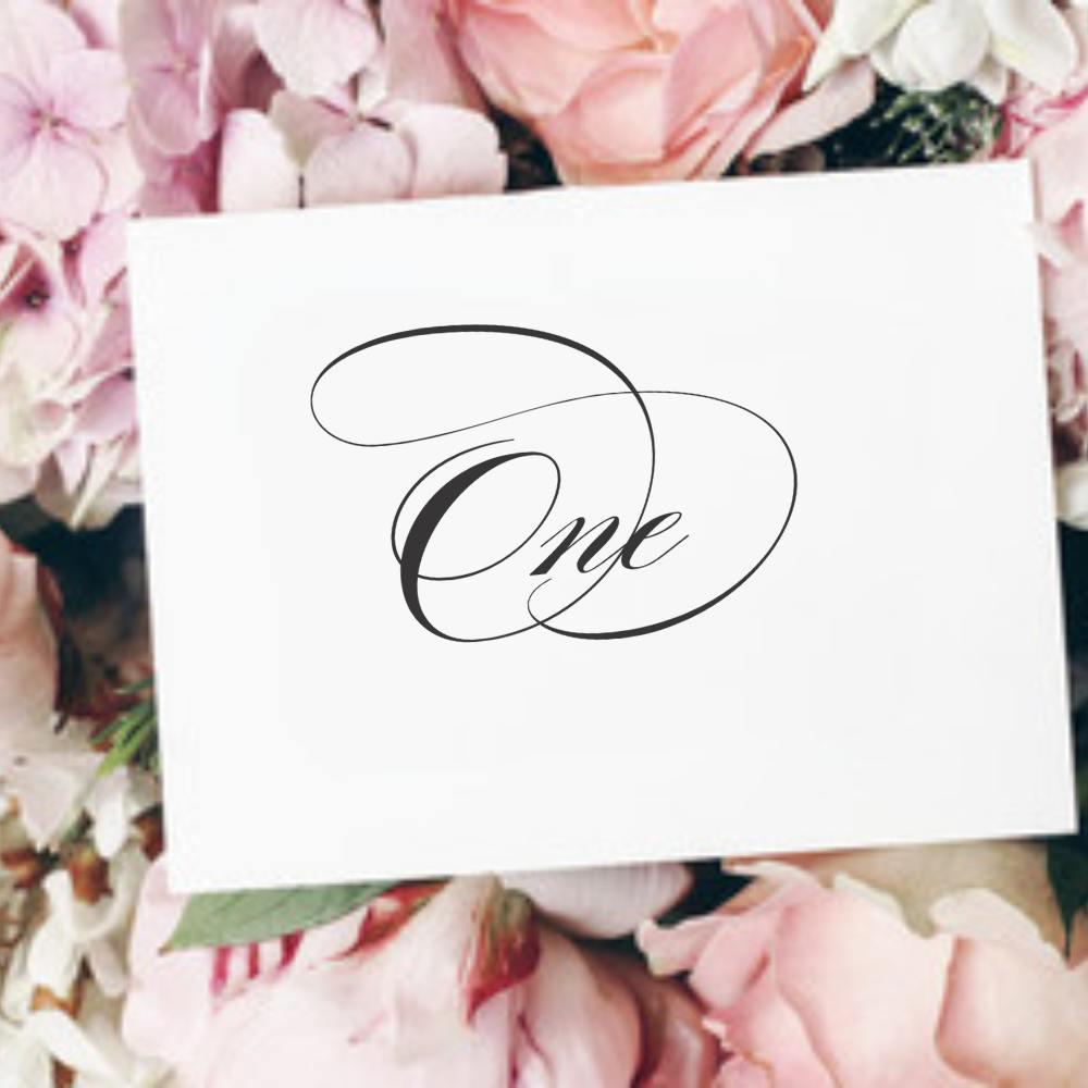 Elegant Wedding Table Numbers