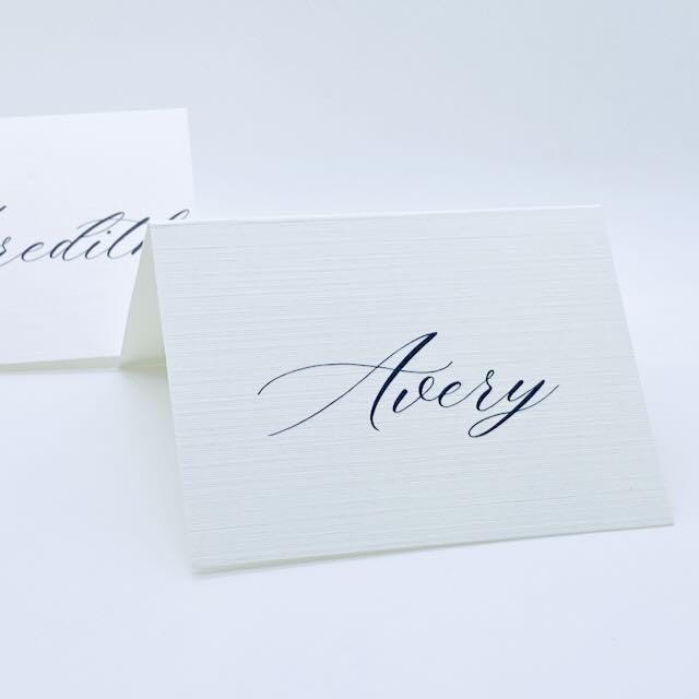 Calligraphy Place Card,  Wedding Place Cards with guest name printing, Set of 100