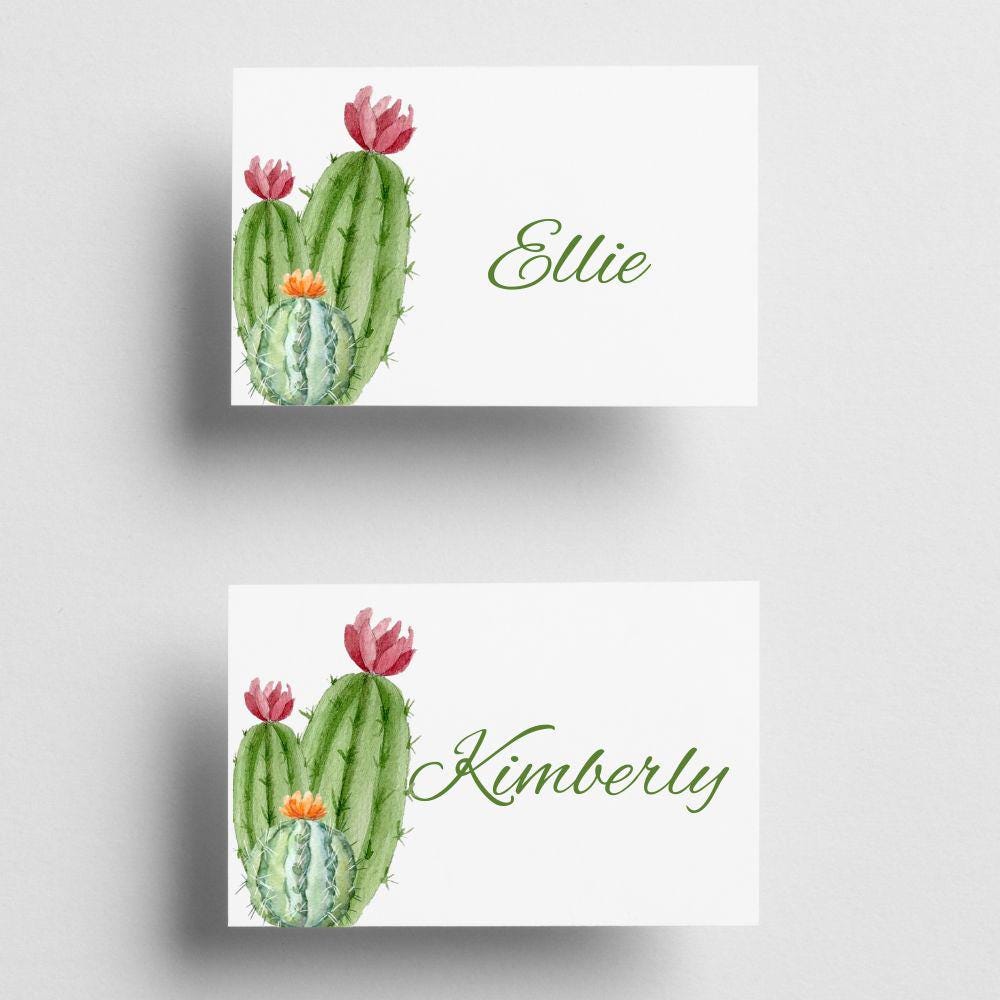 Mini Note Cards, Cactus - Mini Note Cards, Whimsical Place Cards, Set of 20