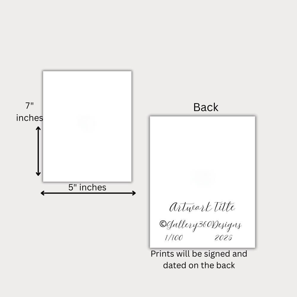 Blue Watercolor Seashell Prints: Coastal Minimalist Wall Art, 5 x 7 printed + shipped