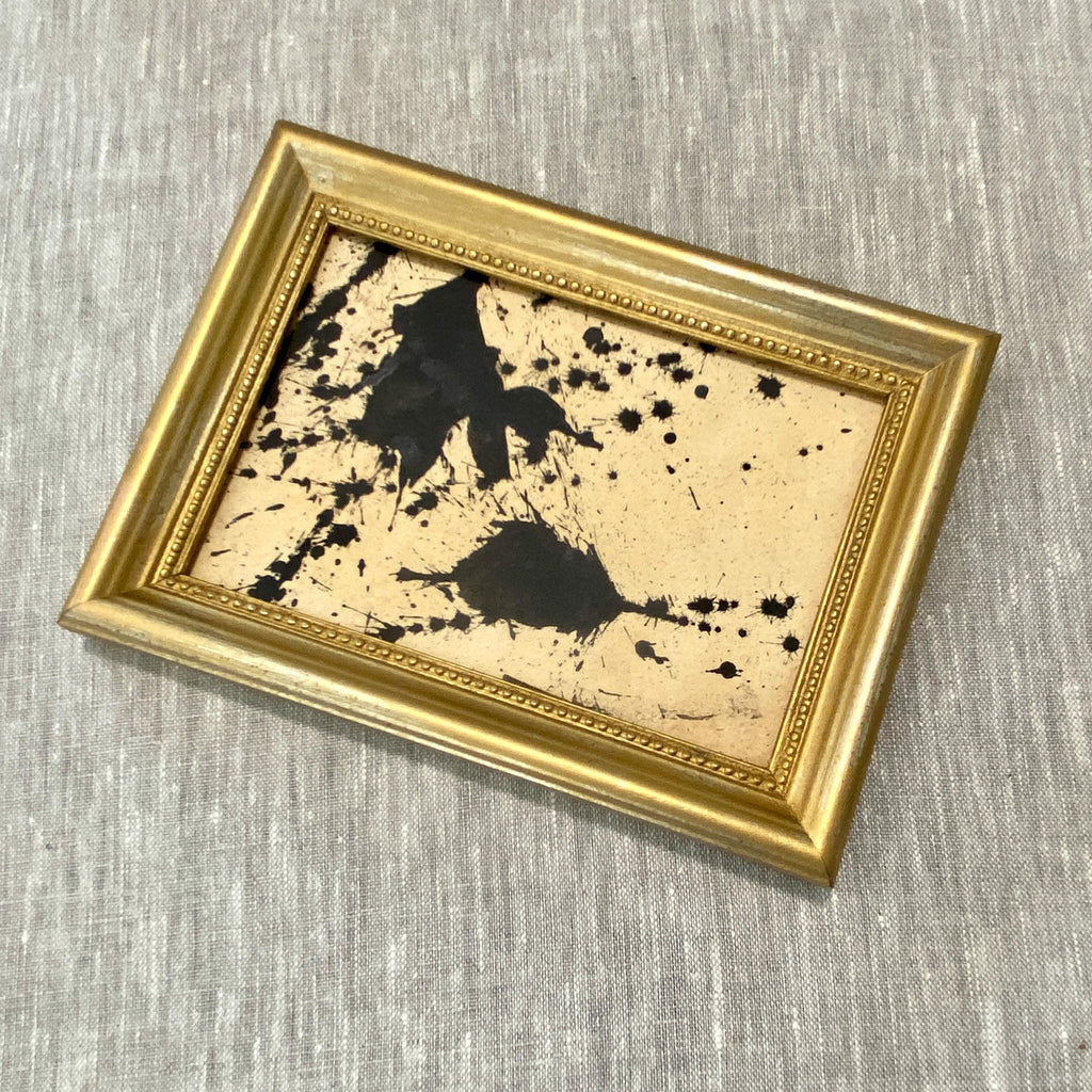 Modern Abstract Painting in Vintage Gold Frame