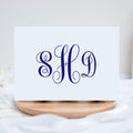 Monogram Folded Notecards, Personalized Notecards