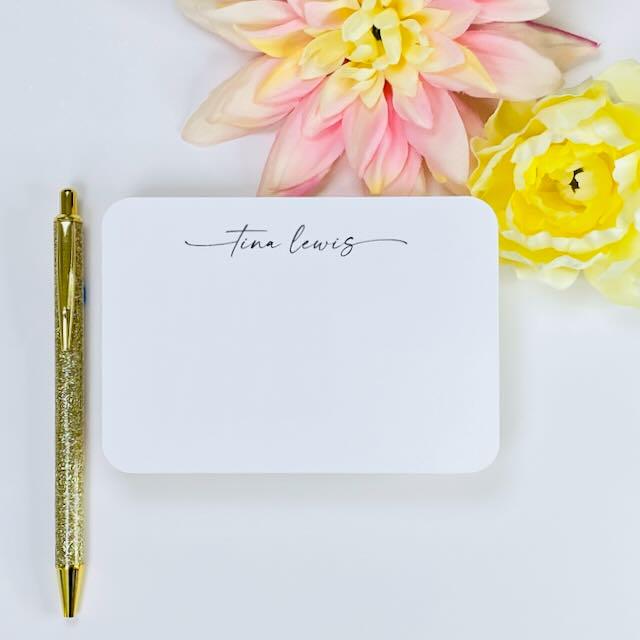Personalized Note Cards, Set of 12