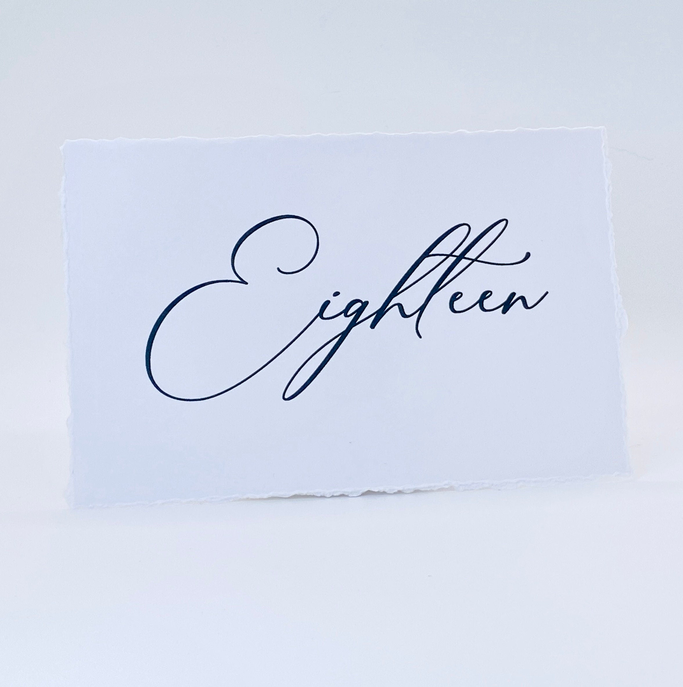 Deckle Edge Wedding Table Numbers