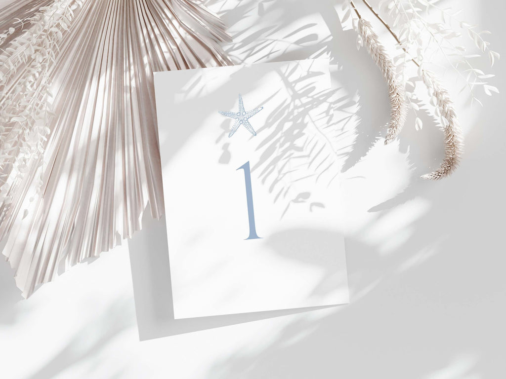 Starfish Wedding Table Numbers