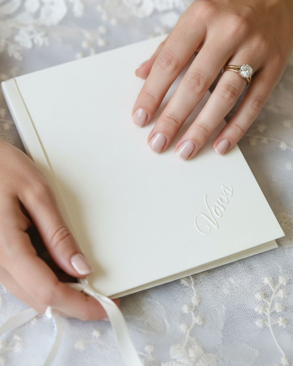 Ivory Wedding Vow Books Set of 2 — Minimalist Ceremony Keepsake | Handwritten Vow Journals