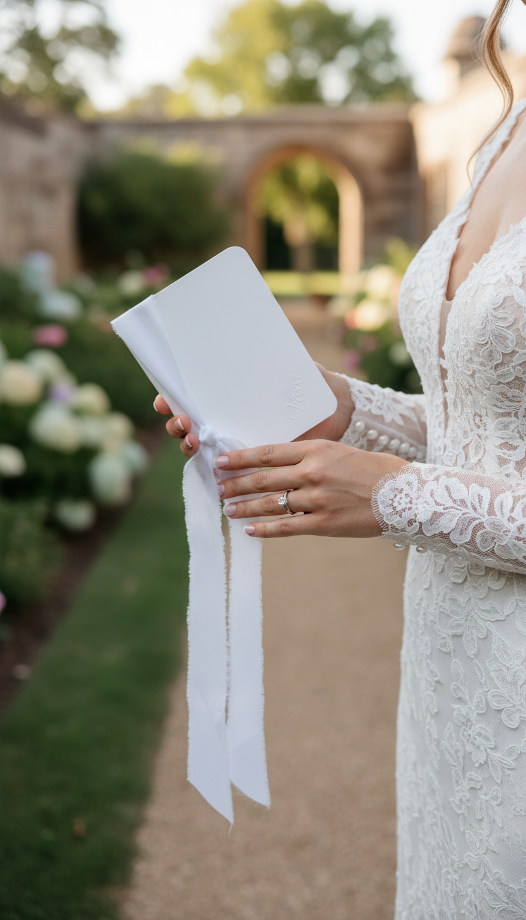 Wedding Vow Books Set of 2, Minimalist Ceremony Keepsake